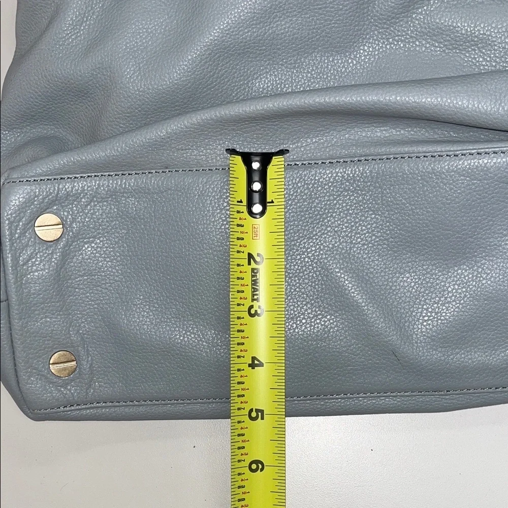 Foley + Corinna Baby Blue / Gray Faux Leather Shoulder Bag